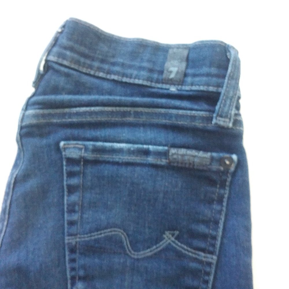 7 For All Mankind Blue Skinny Jeans GWENEVERE Soft Comfy Fit Women's size 25